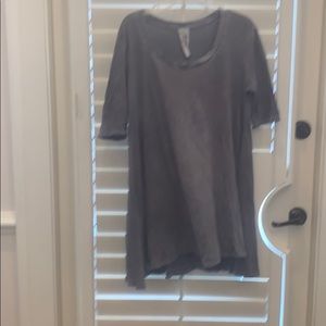 Free People Short Sleeve Grey Shirt